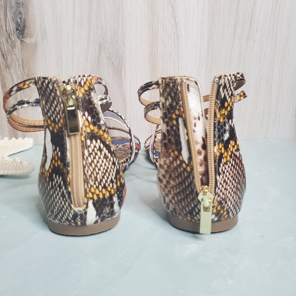NEW Multi Camel Snake Gladiator Sandal - Picture 6 of 7